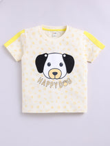 Boys Casual T-shirt Shorts  (YELLOW)