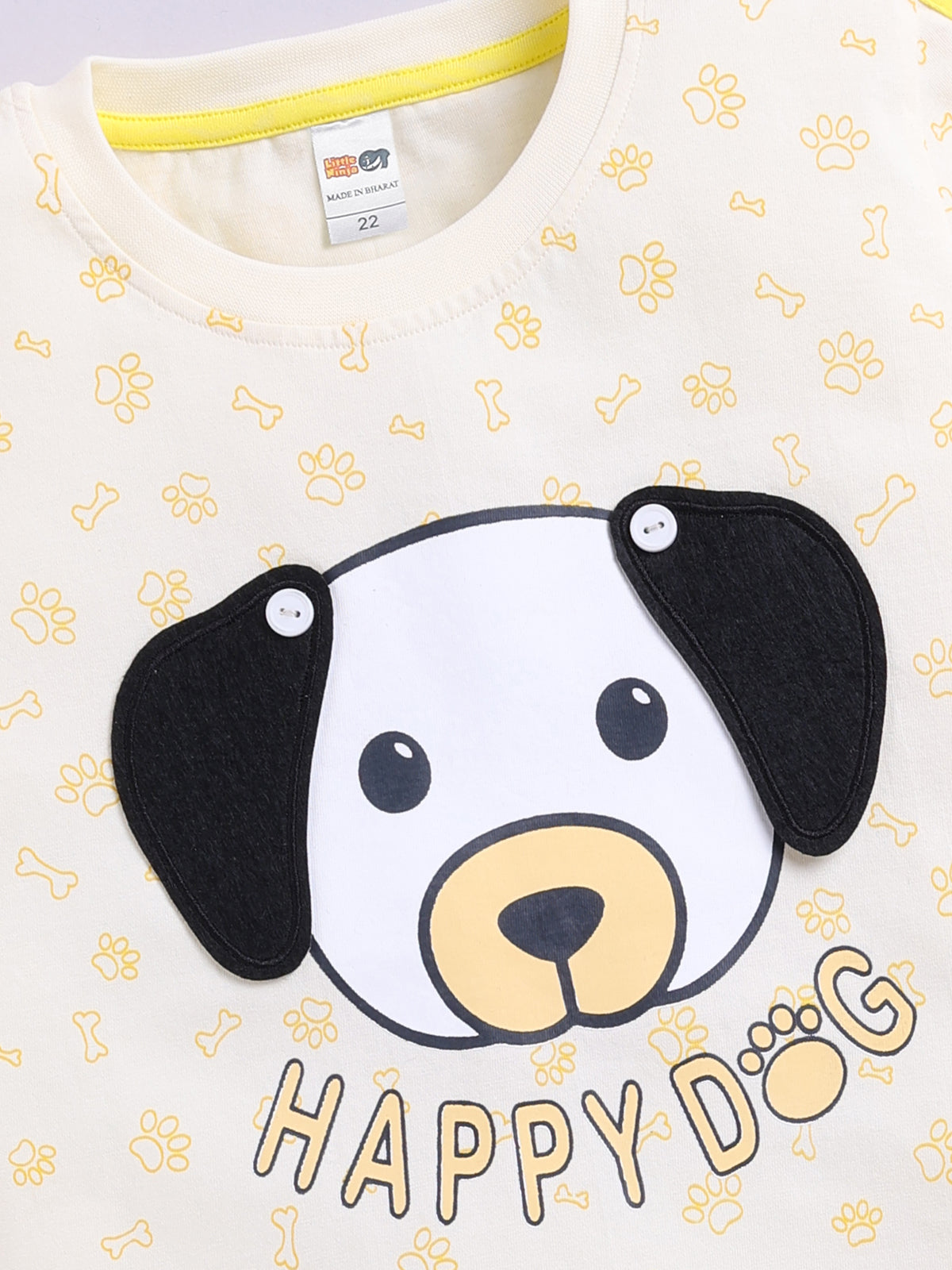 Boys Casual T-shirt Shorts  (YELLOW)