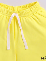 Boys Casual T-shirt Shorts  (YELLOW)