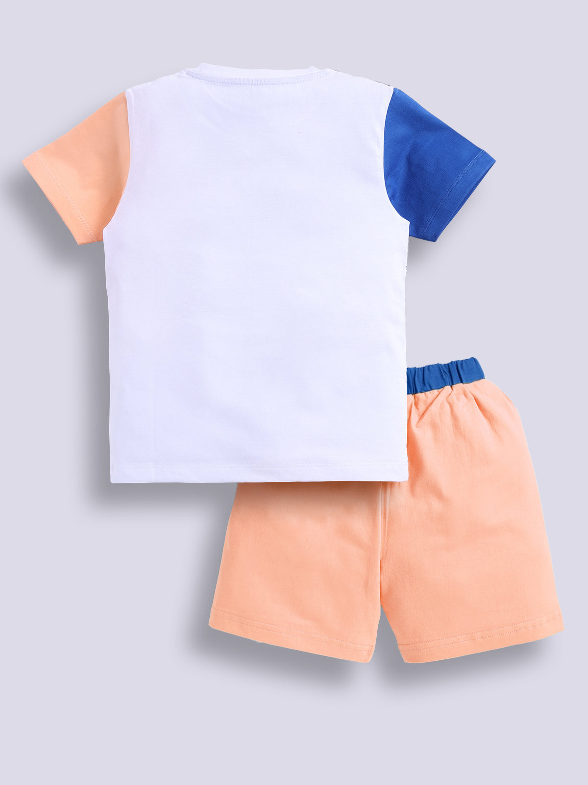 Boys Casual T-shirt Shorts  (PEACH)