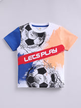 Boys Casual T-shirt Shorts  (PEACH)