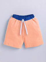 Boys Casual T-shirt Shorts  (PEACH)