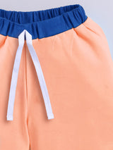Boys Casual T-shirt Shorts  (PEACH)