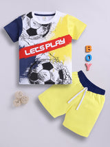 Boys Casual T-shirt Shorts  (YELLOW)