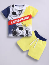 Boys Casual T-shirt Shorts  (YELLOW)