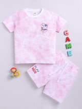 Boys Casual T-shirt Shorts  (PINK)
