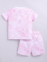 Boys Casual T-shirt Shorts  (PINK)