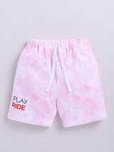 Boys Casual T-shirt Shorts  (PINK)