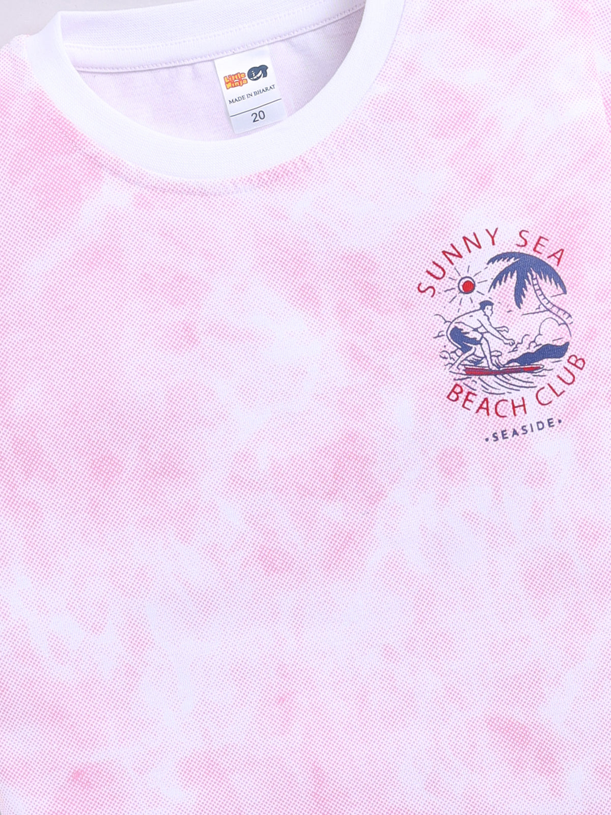 Boys Casual T-shirt Shorts  (PINK)