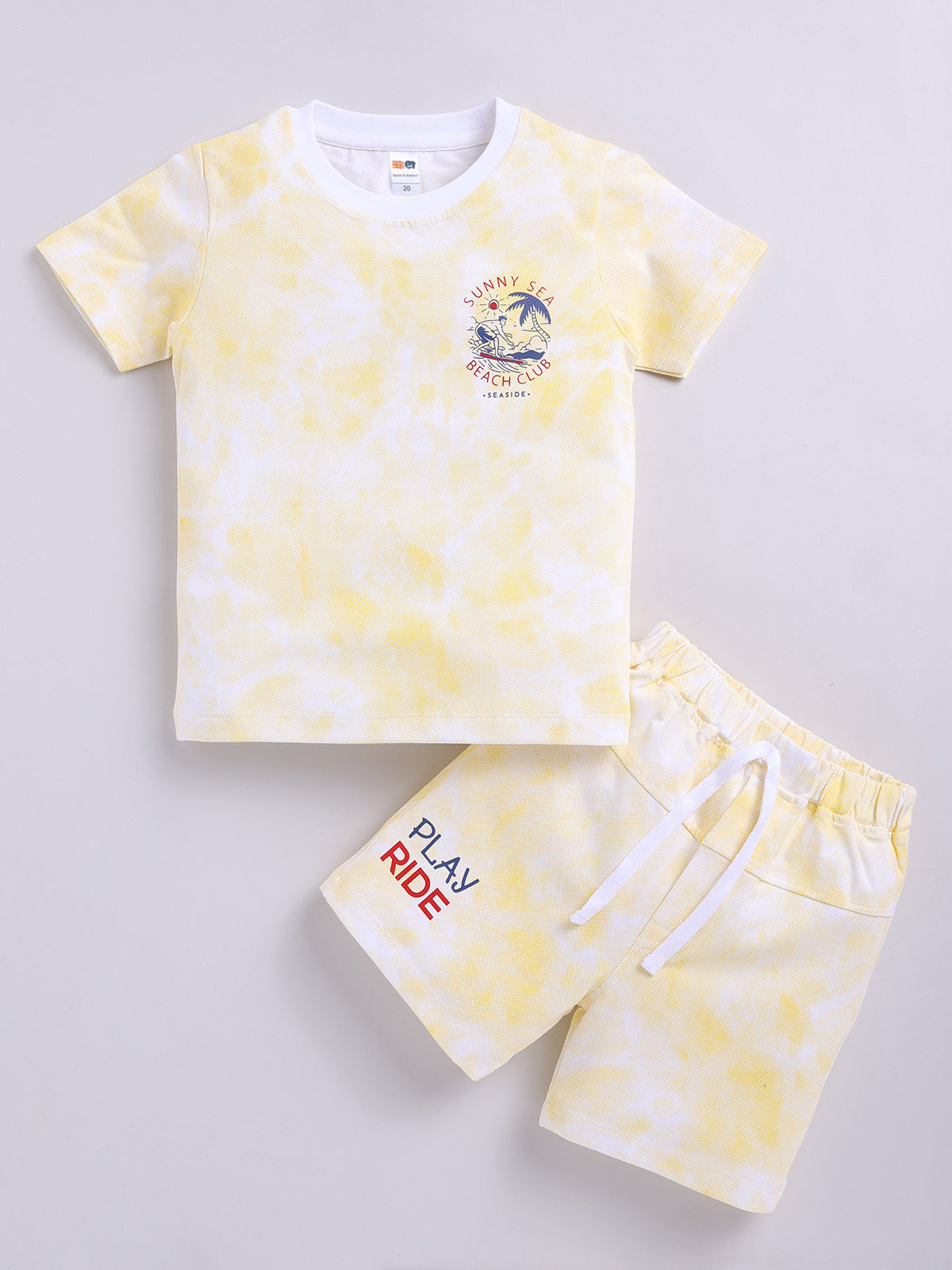 Boys Casual T-shirt Shorts  (YELLOW)