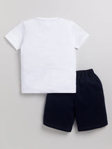 Boys Casual T-shirt Shorts  (BLUE)