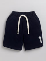 Boys Casual T-shirt Shorts  (BLUE)