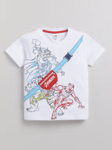 Boys Casual T-shirt Shorts  (RED)