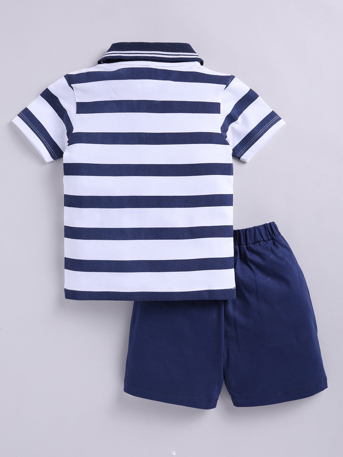 Boys Casual T-shirt Shorts  (BLUE)