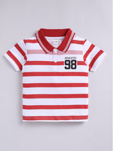 Boys Casual T-shirt Shorts  (RED)