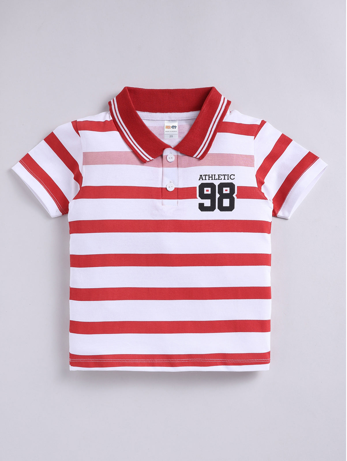 Boys Casual T-shirt Shorts  (RED)