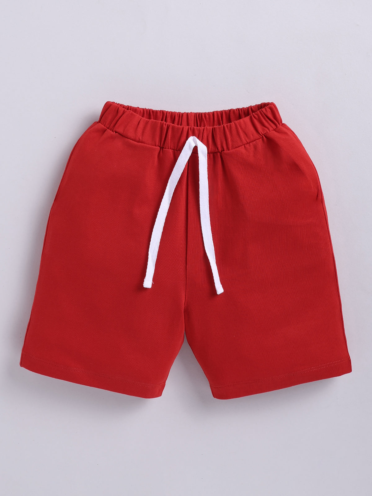 Boys Casual T-shirt Shorts  (RED)
