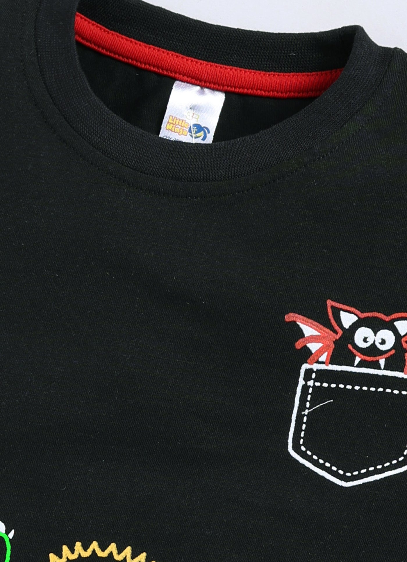 Baby Boys Casual T-shirt Shorts  (BLACK)