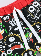 Baby Boys Casual T-shirt Shorts  (BLACK)