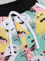 Boys Casual T-shirt Shorts  (WHITE)