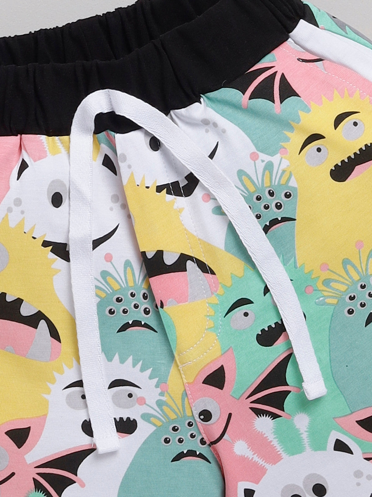 Boys Casual T-shirt Shorts  (WHITE)