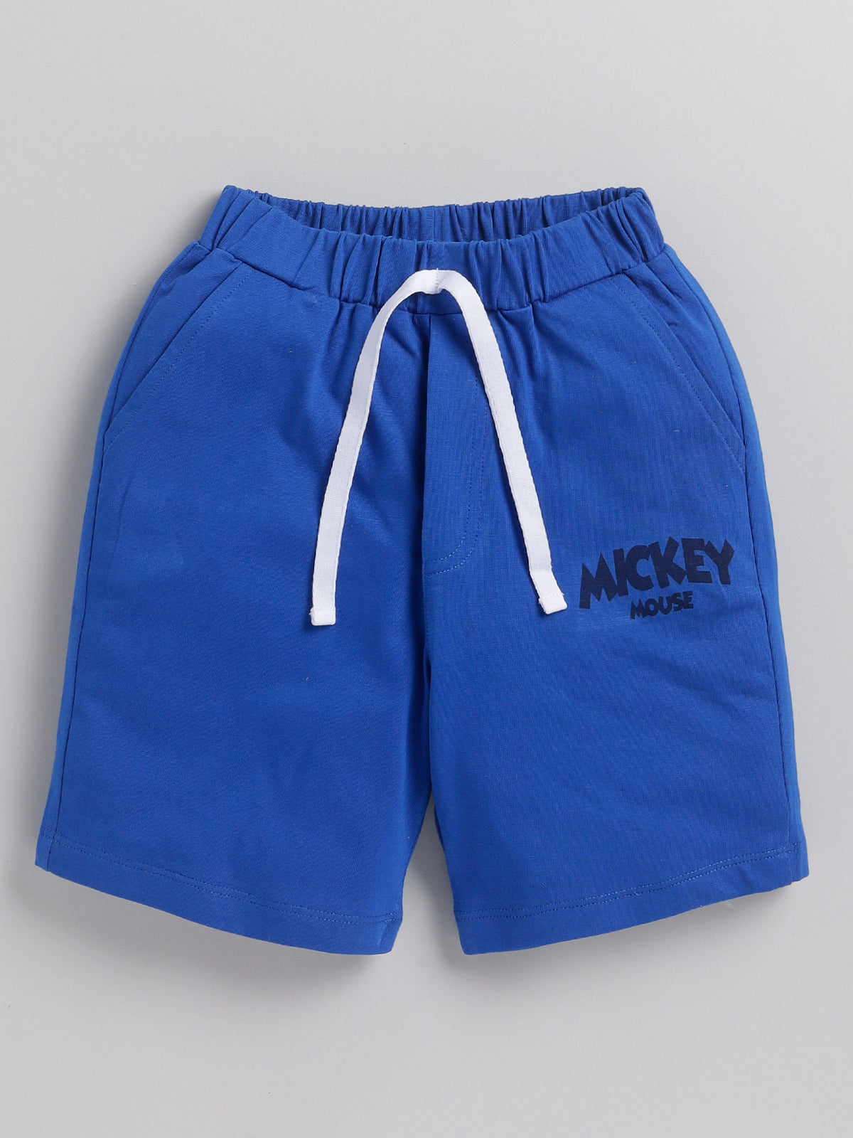 Boys Mickey Casual T-shirt Shorts  (BLUE)