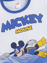 Boys Mickey Casual T-shirt Shorts  (BLUE)
