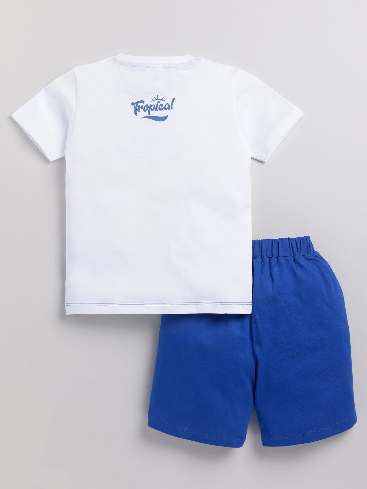 Boys Casual T-shirt Shorts  (BLUE)