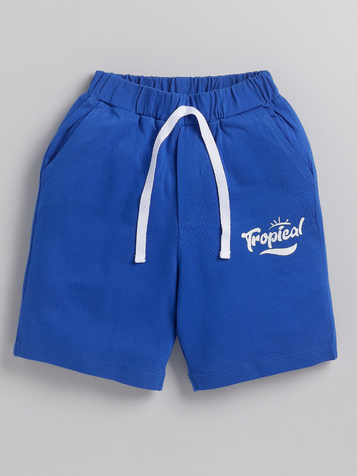 Boys Casual T-shirt Shorts  (BLUE)