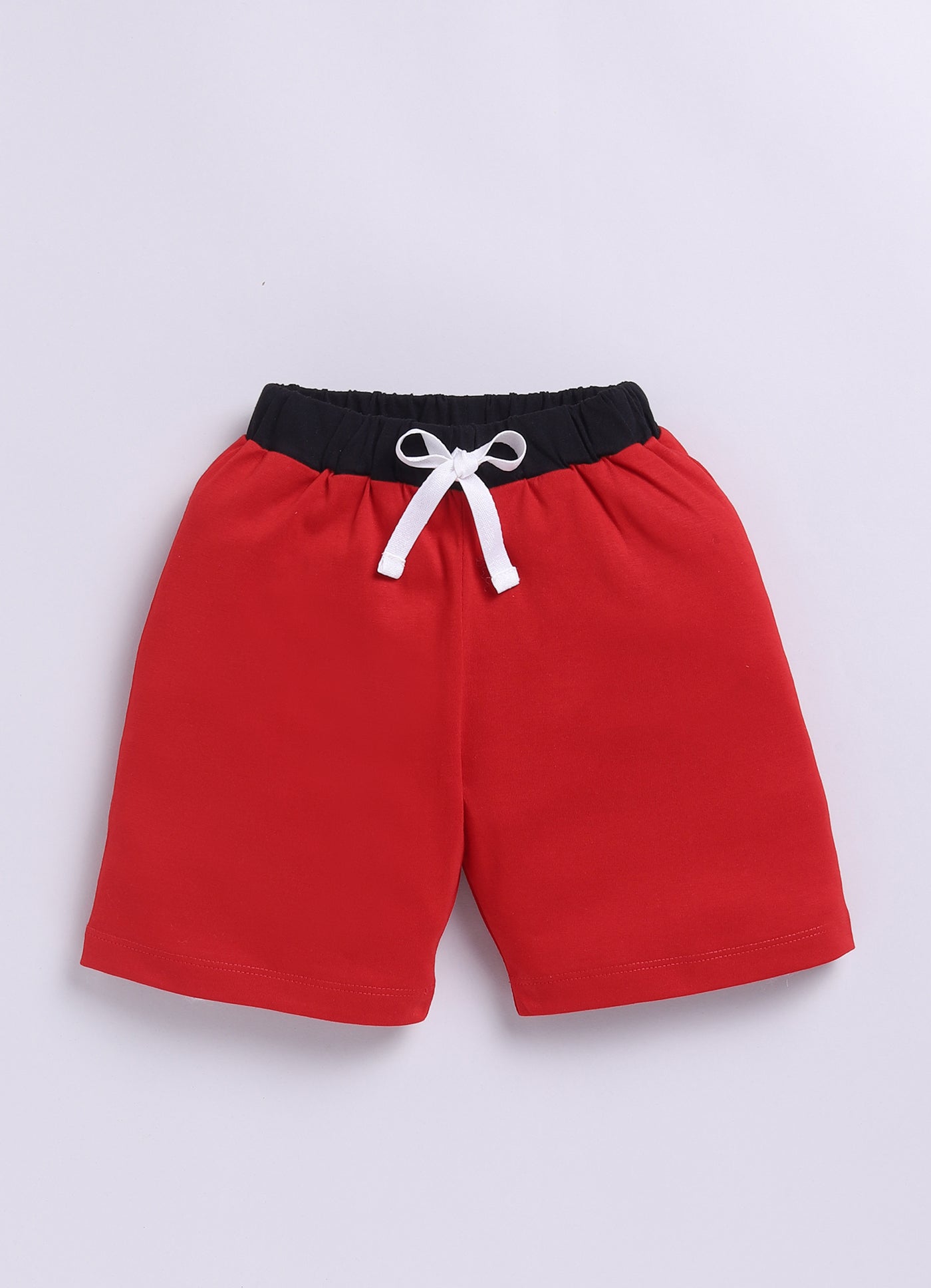 Baby Boys Casual T-shirt Shorts  (RED WHITE 2)