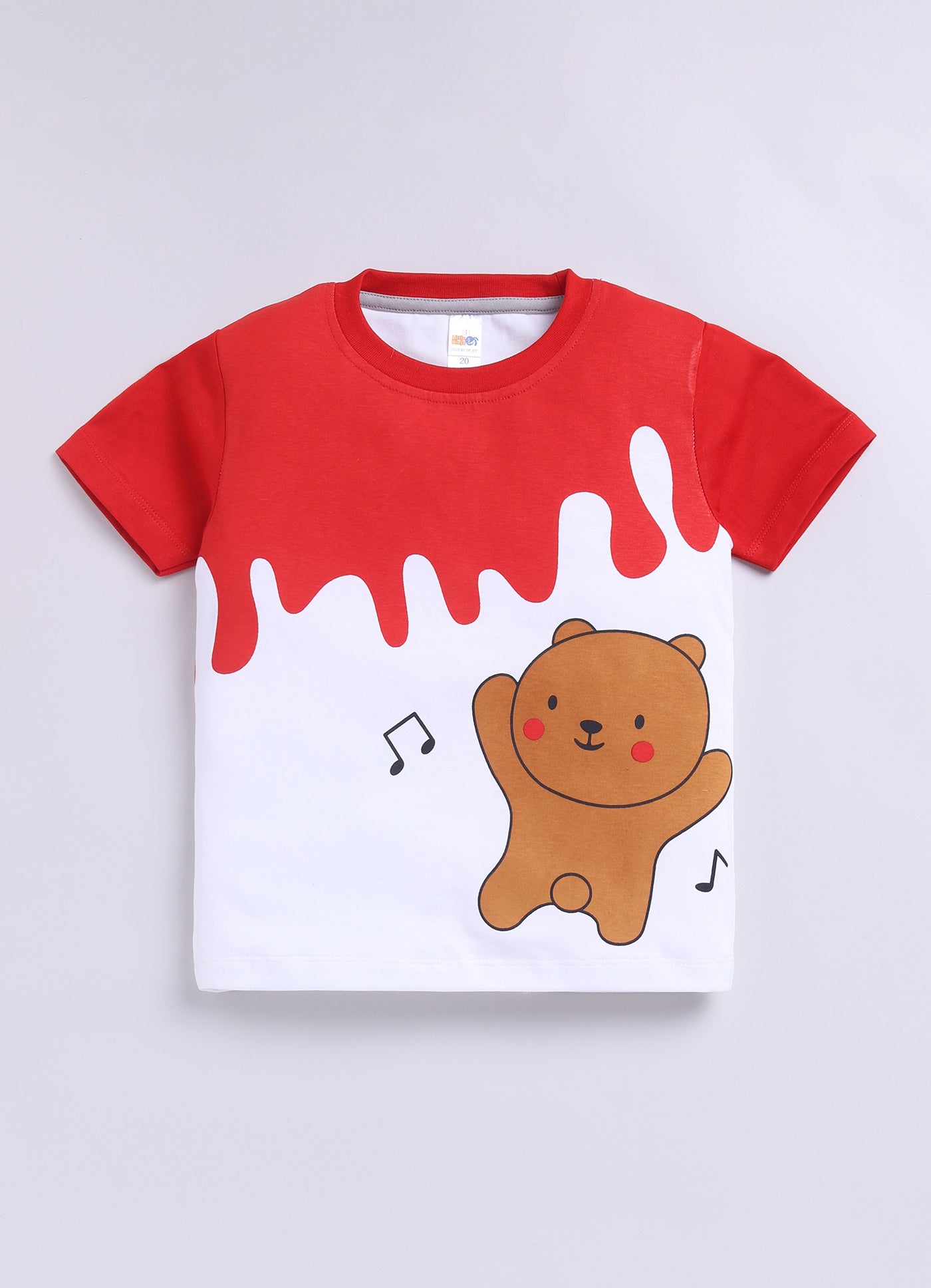 Baby Boys Casual T-shirt Shorts  (RED MELANGE)