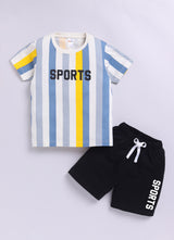 Baby Boys Casual T-shirt Shorts  (MULTI)