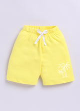 Baby Boys Casual T-shirt Shorts  (SKY YELLOW)