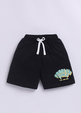 Baby Boys Casual T-shirt Shorts  (YELLOW BLACK)