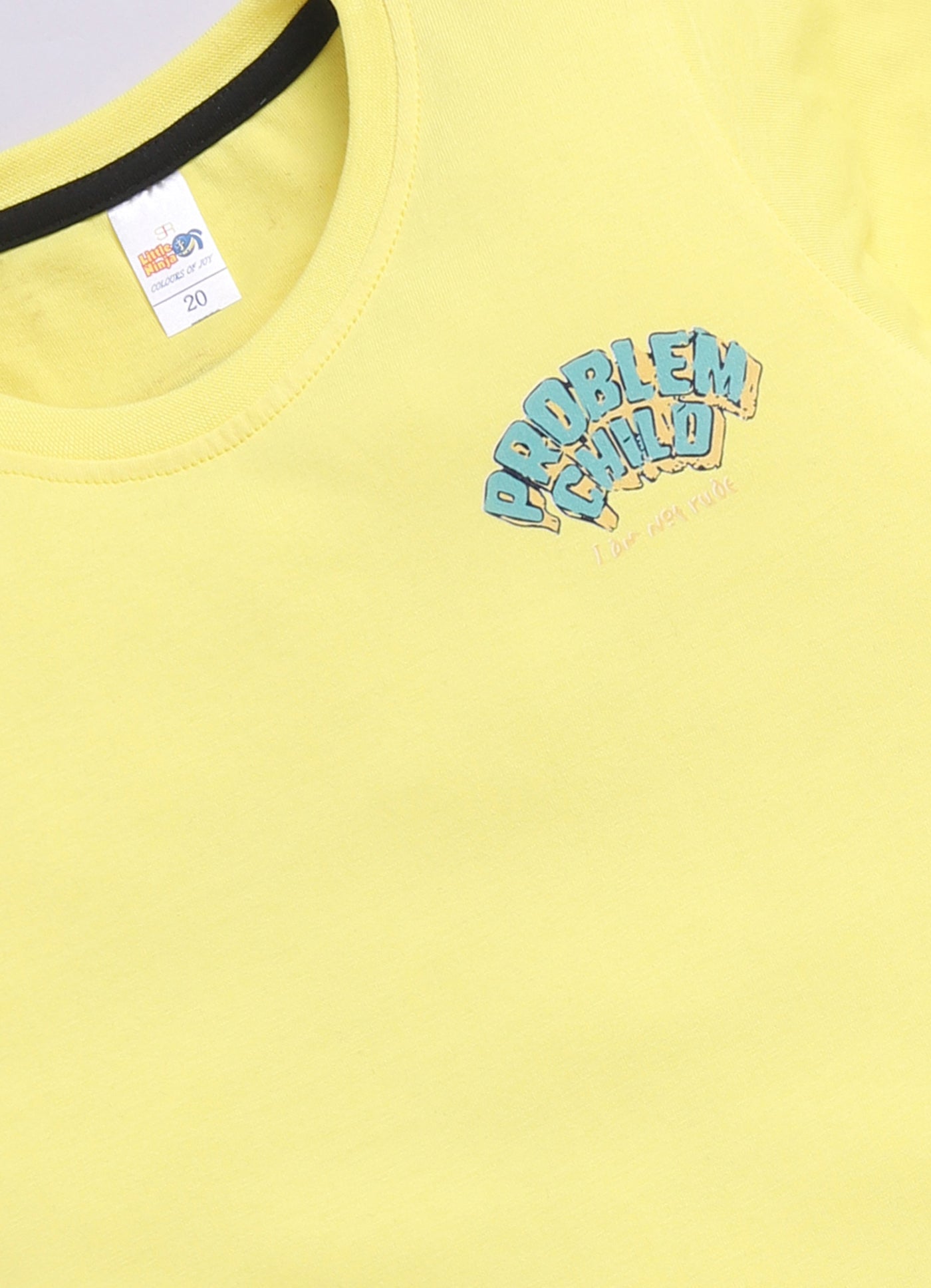 Baby Boys Casual T-shirt Shorts  (YELLOW BLACK)