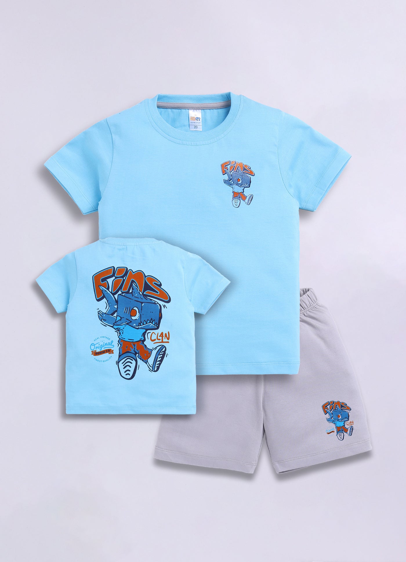 Baby Boys Casual T-shirt Shorts  (SKU BLUE)