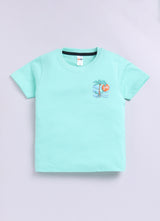 Baby Boys Casual T-shirt Shorts  (GREEN BLACK)