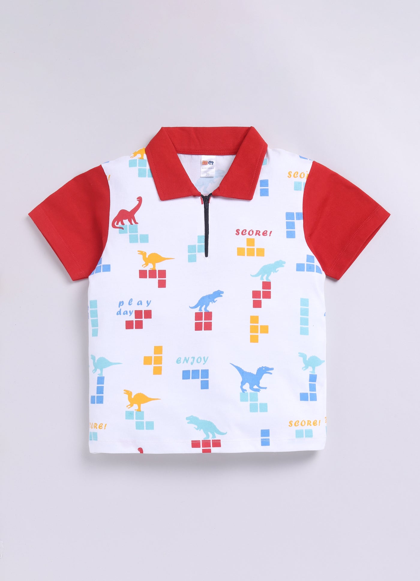 Baby Boys Casual T-shirt Shorts  (RED)