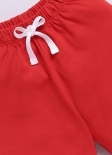 Baby Boys Casual T-shirt Shorts  (RED)