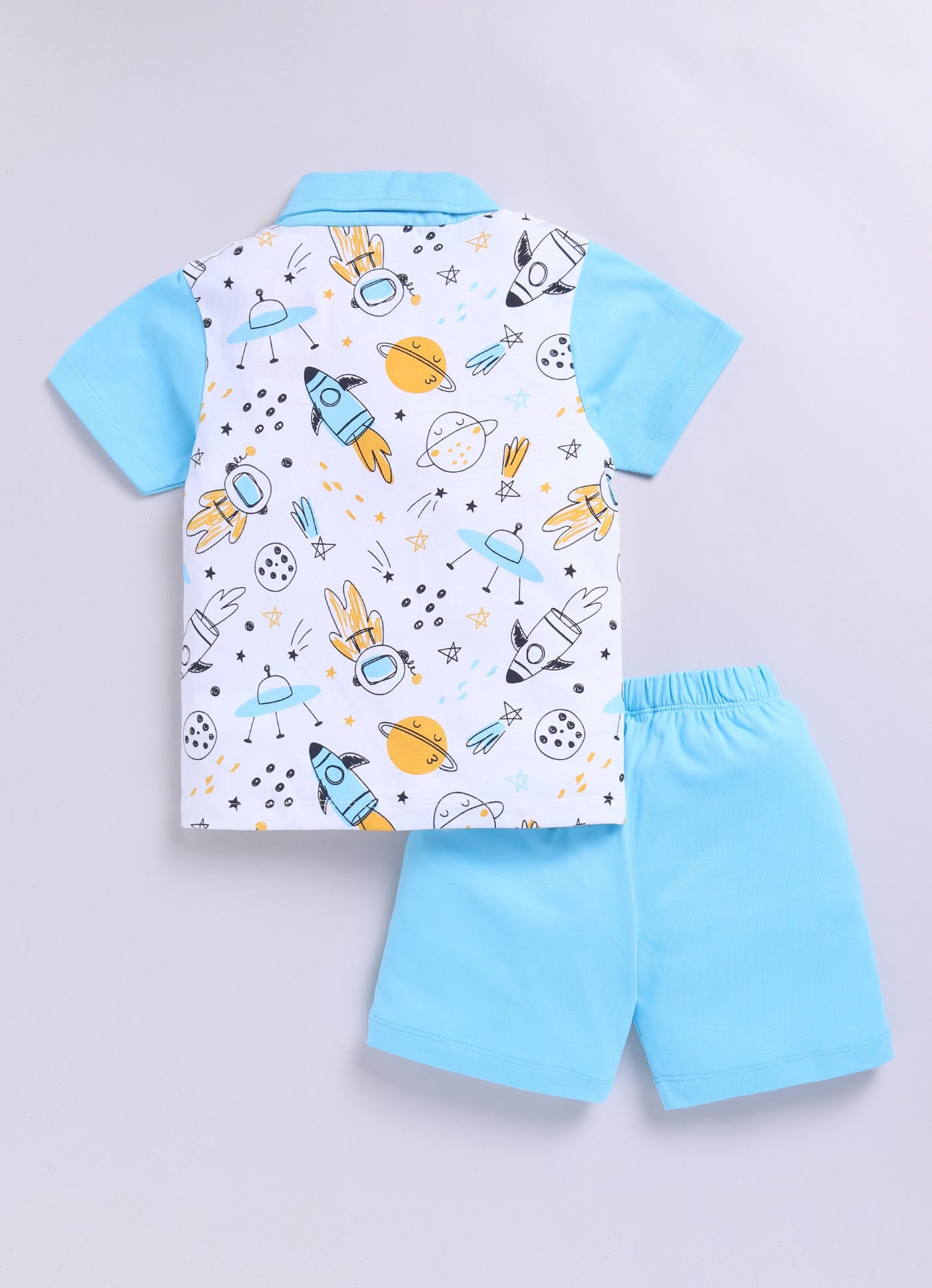 Baby Boys Casual T-shirt Shorts  (SKY)