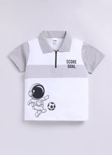 Baby Boys Casual T-shirt Shorts  (GREY)