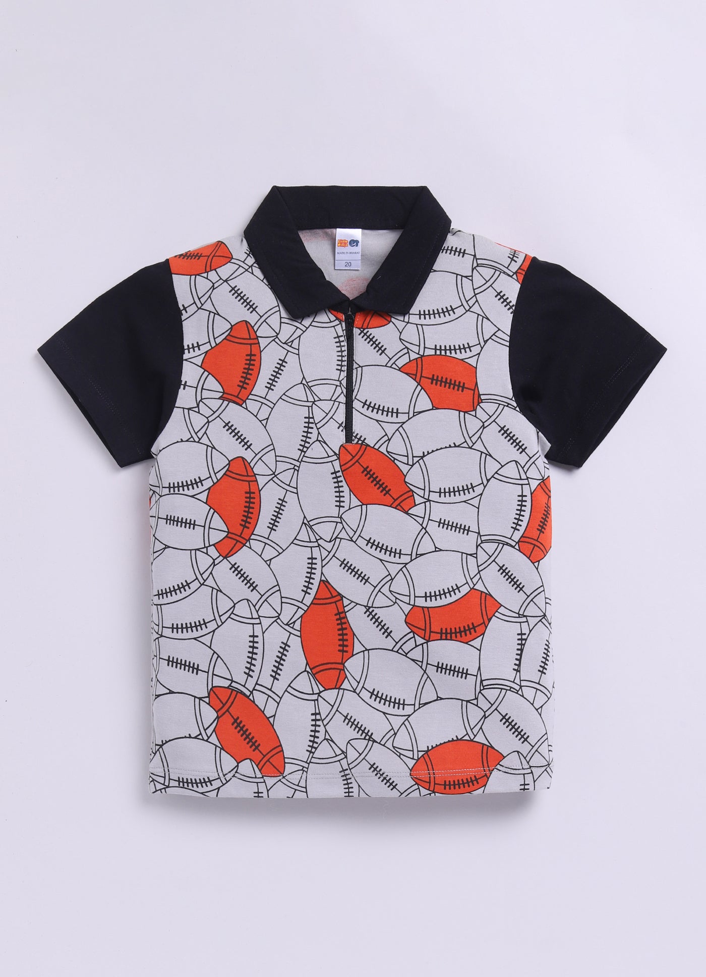 Baby Boys Casual T-shirt Shorts  (BLACK)