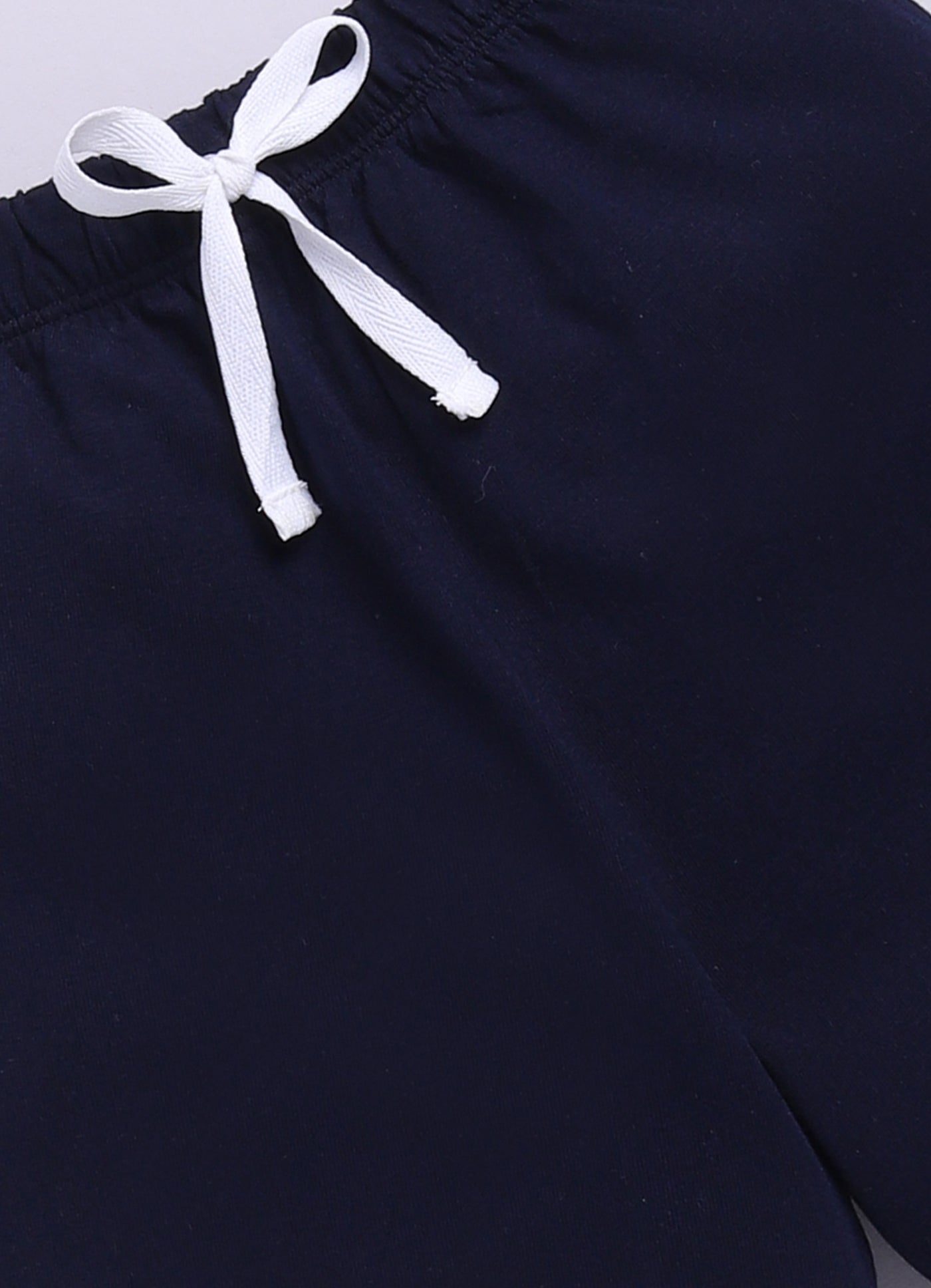 Baby Boys Casual T-shirt Shorts  (WHITE NAVY)