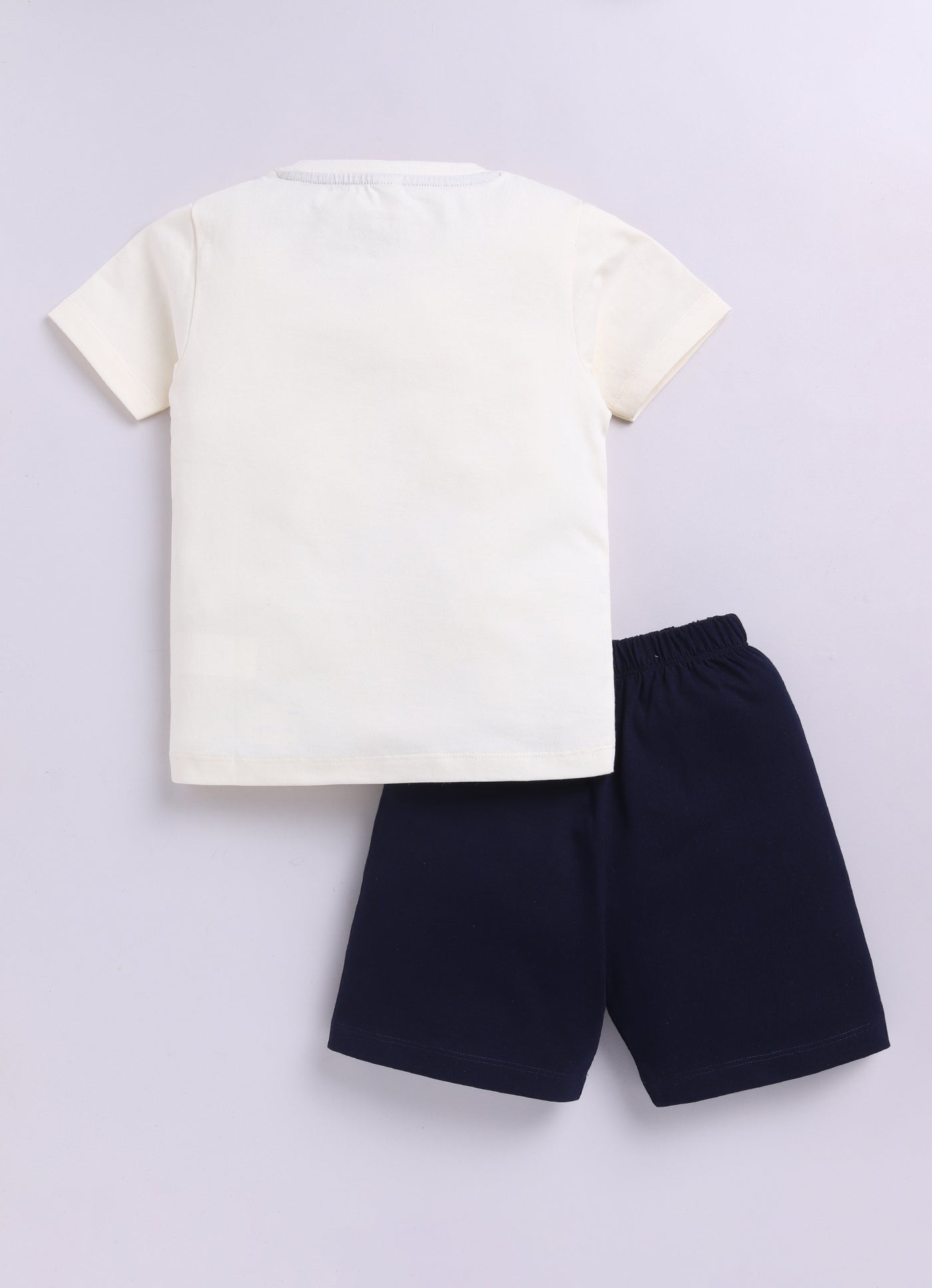 Baby Boys Casual T-shirt Shorts  (CREAM)