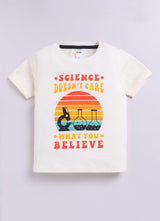 Baby Boys Casual T-shirt Shorts  (CREAM)