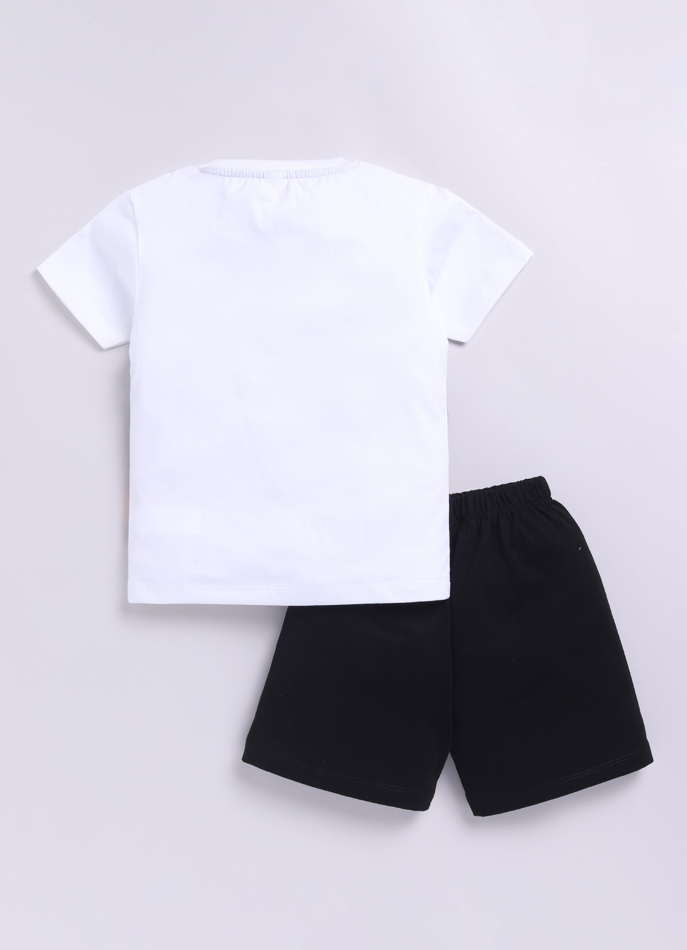 Baby Boys Casual T-shirt Shorts  (YELLOW WHITE)