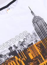 Baby Boys Casual T-shirt Shorts  (YELLOW WHITE)