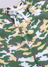 Baby Boys Casual T-shirt Shorts  (WHITE GREEN)