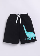 Baby Boys Casual T-shirt Shorts  (GREY BLACK)