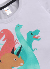 Baby Boys Casual T-shirt Shorts  (GREY BLACK)